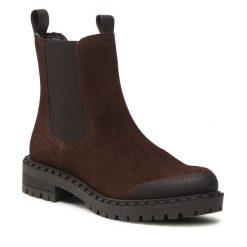 Sztyblety Lasocki. Brązowe botki damskie Lasocki, bez obcasa, na płaskiej podeszwie, bez zapięcia. Za 279.99 zł.