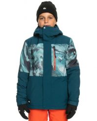 Kurtka do sportów zimowych techniczna dla Chłopców MISSION. Niebieskie kurtki i płaszcze dla chłopców Quiksilver, bez wzorów, z materiału, sportowe, bez kaptura. Za 619.00 zł.