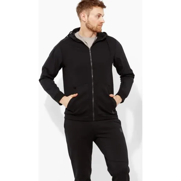 Reebok Bluza Ts Full-Zip Hoodie , czarny, rozmiar M. Czarne bluzy męskie Reebok, l, bez wzorów, z materiału, bez kaptura. W wyprzedaży za 199.99 zł.