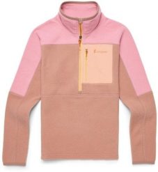 W'S Abrazo Fleece Half-Zip Jacket, Rose And Reishi, XS. Czerwone kurtki damskie Cotopaxi, s, bez wzorów, bez kaptura. Za 436.35 zł.