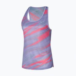 Koszulka do biegania damska Mizuno DAF Graphic Tank. Fioletowe t-shirty damskie Mizuno, s, bez wzorów, z materiału, bez kołnierzyka. Za 79.99 zł.