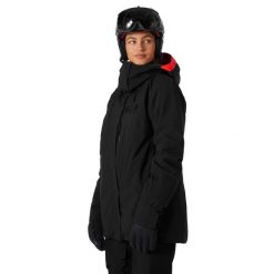 Damska kurtka narciarska Helly Hansen Powshot. Czarne kurtki snowboardowe damskie Helly Hansen, xl, bez wzorów, z dzianiny, bez kaptura, narciarskie. Za 1,005.00 zł.