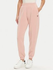 Guess Spodnie dresowe V5RB11 KCAY2 Różowy Regular Fit. Czerwone spodnie dresowe damskie Guess, l, z aplikacjami, z dresówki. Za 249.99 zł.