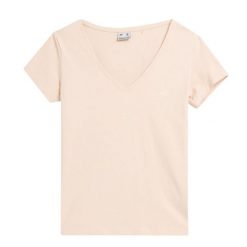 Koszulka Damska 4F. Brązowe koszulki sportowe damskie 4f, bez wzorów, bez kołnierzyka, bez ramiączek. Za 60.99 zł.