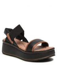 Lasocki Sandały ARC-4883-04 Czarny. Czarne sandały damskie Lasocki, bez wzorów, ze skóry, bez obcasa, na koturnie, bez zapięcia. Za 169.99 zł.