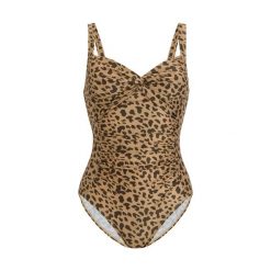 Damski Jednoczęściowy Kostium Kąpielowy Sakari Leopard Tummy Control. Czarne kostiumy jednoczęściowe damskie Regatta, m, w abstrakcyjne wzory, z elastanu, do pływania. Za 146.99 zł.