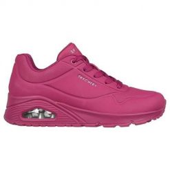 Buty do chodzenia damskie Skechers Uno Stand On Air. Czerwone obuwie sportowe damskie Skechers, bez wzorów, z materiału, trekkingowe, Skechers Sport. Za 389.00 zł.