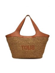 TOUS Torebka Lirio Rafia 2002205243 Brązowy. Brązowe torebki do ręki damskie tous, bez wzorów, z syntetyku, bez dodatków. Za 999.99 zł.