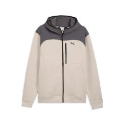 Bluza sportowa męska z kapturem Puma. Brązowe bluzy męskie Puma, m, bez wzorów, z bawełny, z kapturem. Za 303.47 zł.
