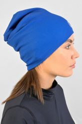 Czapka smerfetka termoaktywna dwustronna Unisex Nessi Sportswear. Niebieskie czapki i kapelusze damskie NESSI SPORTSWEAR, bez wzorów, z elastanu, sportowe. Za 199.00 zł.