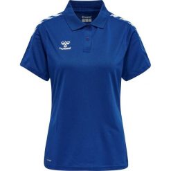 Damska koszulka polo Hummel Functional. Niebieskie koszulki sportowe damskie Hummel, l, bez wzorów, bez kołnierzyka, bez ramiączek. Za 157.50 zł.