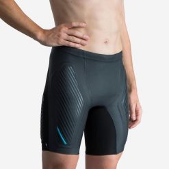 Second Life - Spodenki pływackie Jammer męskie Nabaiji z... - Stan Dobry. Czarne szorty męskie Decathlon, m, bez wzorów, z materiału. Za 216.99 zł.