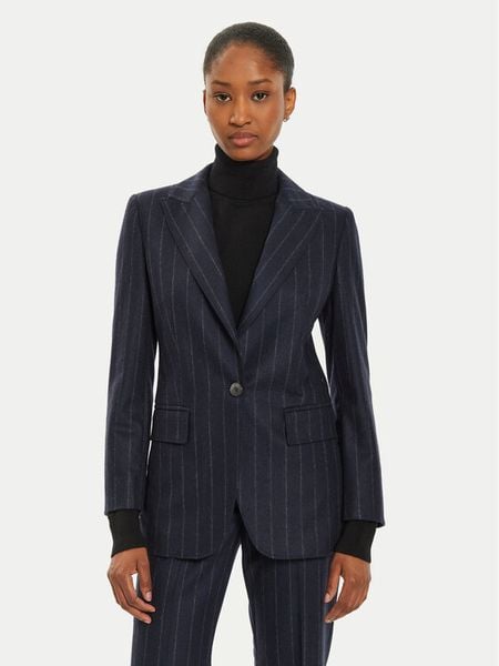 Marella Marynarka Slam1 2423046162 Granatowy Regular Fit. Niebieskie żakiety damskie Marella, bez wzorów, z wełny. Za 849.00 zł.