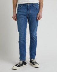LEE MĘSKIE SPODNIE JEANSOWE JEANSY RIDER MOODY BLUE USED L701KND13 112338471. Niebieskie jeansy męskie Lee. Za 229.99 zł.