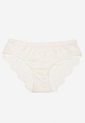 Białe Figi Majtki Ozdobione Koronką Wiarane. Białe figi damskie Renee, xxl, bez wzorów, z koronki. Za 3.99 zł.