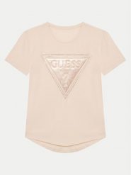 Guess T-Shirt J5GI15 K6YW4 Różowy Regular Fit. Czerwone t-shirty i topy dla dziewczynek Guess, z aplikacjami, z bawełny, bez ramiączek. Za 69.99 zł.