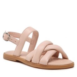 Sandały Geox. Brązowe sandały dziewczęce Geox, bez zapięcia. Za 259.99 zł.