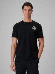 4F T-shirt relaxed z nadrukiem męski - czarny XXL. Czarne t-shirty męskie 4f, m, bez wzorów, z bawełny, bez kołnierzyka. Za 69.99 zł.