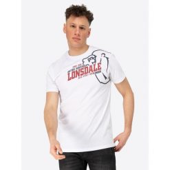 Koszulka Lonsdale Walkley. Białe koszulki sportowe męskie Lonsdale, bez wzorów, bez kołnierzyka, bez ramiączek. Za 109.00 zł.