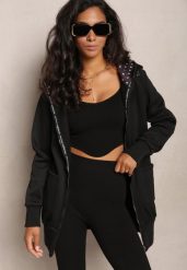 Czarna Rozsuwana Bluza z Kapturem Malunani. Czarne bluzy damskie Renee, s, bez wzorów, z kapturem. Za 89.99 zł.