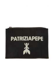 Patrizia Pepe Torebka 2Q0023/K264-K103 Czarny. Czarne kopertówki damskie Patrizia Pepe, bez wzorów, z materiału, bez dodatków. Za 229.99 zł.