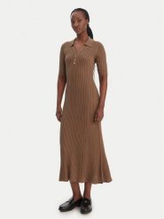Tommy Hilfiger Sukienka dzianinowa WW0WW48447 Brązowy Slim Fit. Brązowe sukienki damskie Tommy Hilfiger, xs, bez wzorów, z dzianiny, bez kołnierzyka, bez ramiączek. Za 849.99 zł.