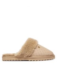 Tommy Hilfiger Kapcie Th Premium Shearling Shoes FW0FW09947 Beżowy. Brązowe kapcie damskie Tommy Hilfiger, bez wzorów. Za 409.99 zł.