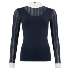Damska koszulka do zawodów jeździeckich ANKY. Niebieskie t-shirty damskie ANKY, xs, bez wzorów, z meshu, eleganckie, bez kołnierzyka. Za 392.00 zł.
