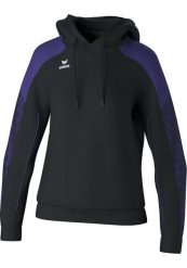Bluza damska z kapturem Erima Evo Star. Czarne bluzy sportowe damskie Erima, bez wzorów, z materiału, z kapturem. Za 247.00 zł.