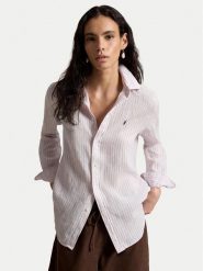 Polo Ralph Lauren Koszula 211A96158011 Różowy Classic Fit. Czerwone bluzki damskie Polo Ralph Lauren, xl, bez wzorów, ze lnu, bez kołnierzyka, bez ramiączek. Za 859.99 zł.