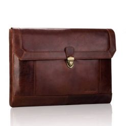 Torba męska BETLEWSKI brązowa TBS-305. Brązowe torby na laptopa męskie Betlewski, bez wzorów, z materiału, matowe. Za 309.99 zł.