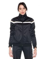 Bluza z zamek błyskawiczny na trening na co dzień. Czarne bluzy damskie LEONE 1947 APPAREL, s, bez wzorów, bez kaptura. Za 328.38 zł.