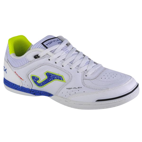 Buty halowe - halówki męskie, Joma Top Flex. Białe buty sportowe męskie Joma, bez zapięcia, do piłki nożnej. Za 219.99 zł.