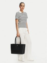 Tommy Hilfiger Torebka Th Logotape Tote AW0AW18742 Czarny. Czarne torebki do ręki damskie Tommy Hilfiger, bez wzorów, ze skóry, bez dodatków. Za 649.99 zł.