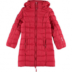 Płaszcz "Barbouille" w kolorze czerwonym. Czerwone kurtki i płaszcze dla dziewczynek Geographical Norway Kids & Women, z aplikacjami. W wyprzedaży za 226.95 zł.