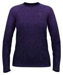 Koszulka damska Odlo ESSENTIAL SEAMLESS T-shirt crew neck l/s. Niebieskie koszulki sportowe damskie Odlo, l, bez wzorów, z materiału, bez kołnierzyka, bez ramiączek, do biegania. Za 269.99 zł.