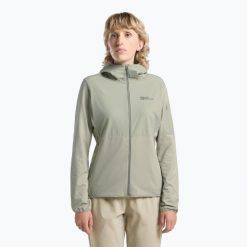 Bluza polarowa damska Jack Wolfskin Prelight Trail Hoody. Zielone bluzy damskie Jack Wolfskin, bez wzorów, z polaru, bez kaptura. Za 449.99 zł.