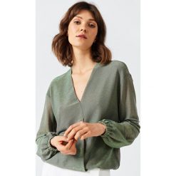 Simple - Bluzka. Szare bluzki damskie marki Simple, z dzianiny, eleganckie. W wyprzedaży za 239.90 zł.