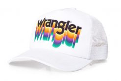 MĘSKA CZAPKA Z DASZKIEM WRANGLER TRUCKER CAP WHITE W0M36U512 112125683. Białe czapki i kapelusze męskie Wrangler, bez wzorów, eleganckie. W wyprzedaży za 39.99 zł.