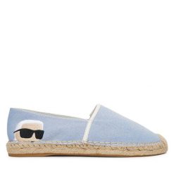 Espadryle KARL LAGERFELD. Niebieskie espadryle damskie KARL LAGERFELD, bez wzorów, bez obcasa, bez zapięcia. Za 659.99 zł.