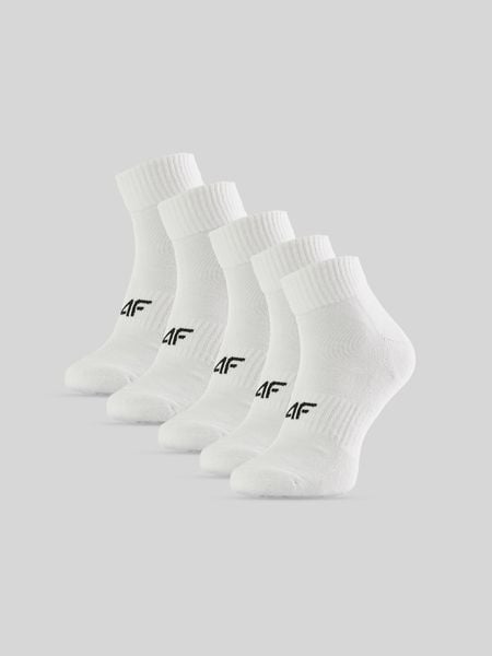 4F Skarpetki krótkie (5-pack) męskie - białe 43-46. Białe skarpety męskie 4f, bez wzorów, z materiału. Za 59.99 zł.