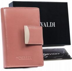 Portfel skórzany 4U Cavaldi RD-04-GCL j. różowy. Czerwone portfele damskie 4U Cavaldi, bez wzorów, ze skóry. Za 69.99 zł.