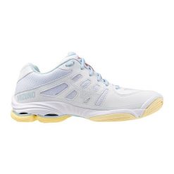 Damskie buty halowe Mizuno Wave Voltage. Białe obuwie sportowe damskie Mizuno, bez wzorów, do biegania, mizuno wave. W wyprzedaży za 410.40 zł.
