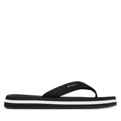 Japonki Gant. Czarne klapki damskie GANT, bez wzorów, bez obcasa. Za 149.99 zł.