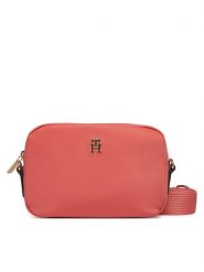 Tommy Hilfiger Torebka Popette Camera Bag AW0AW17704 Koralowy. Pomarańczowe listonoszki damskie Tommy Hilfiger, bez wzorów, ze skóry, bez dodatków. Za 329.99 zł.