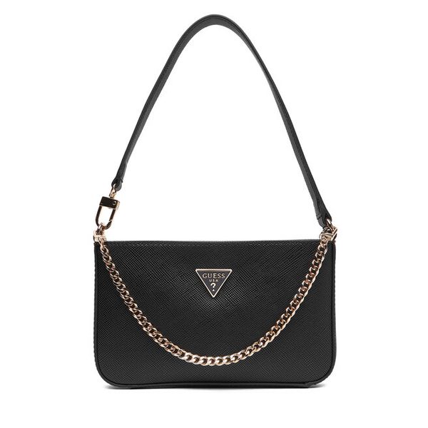 Torebka Guess. Czarne torebki do ręki damskie Guess, z aplikacjami, klasyczne, bez dodatków. Za 349.99 zł.