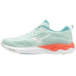 Buty Mizuno Wave Revolt 2 J1GD218101 zielone. Zielone obuwie sportowe damskie bez wzorów, do biegania, mizuno wave. Za 533.52 zł.