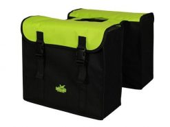 Podwójna Torba Rowerowa 34 Litry 37 X 33 X 14 Cm (2X) - Czarny / Zielony. Czarne torby i plecaki dziecięce GREENLANDS, z materiału. Za 158.15 zł.