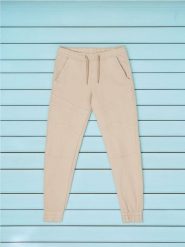 Spodnie jogger - beżowy. Brązowe spodnie materiałowe męskie Sinsay, m, bez wzorów. W wyprzedaży za 49.99 zł.