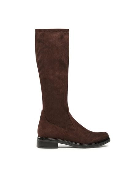 Caprice Kozaki 9-25512-41 Brązowy. Brązowe kozaki damskie Caprice, z materiału, bez obcasa, na płaskiej podeszwie. Za 419.99 zł.